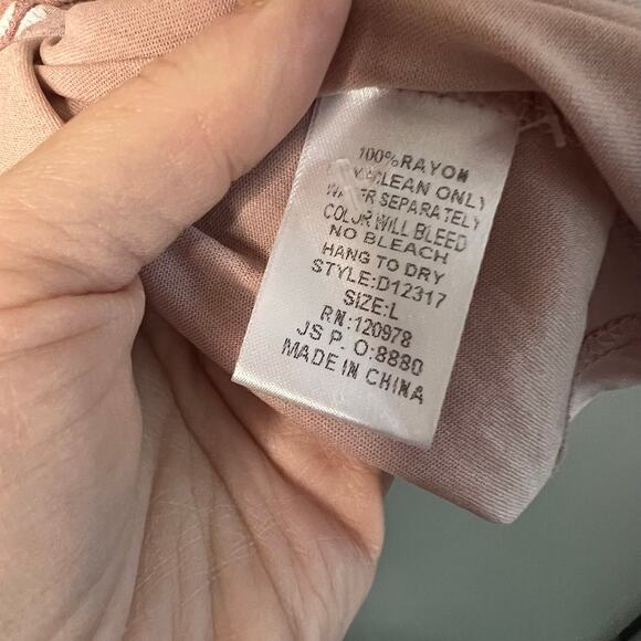 Entro Mauve with white polka dots front ruffle halter neck Size Large - Picture 6 of 8